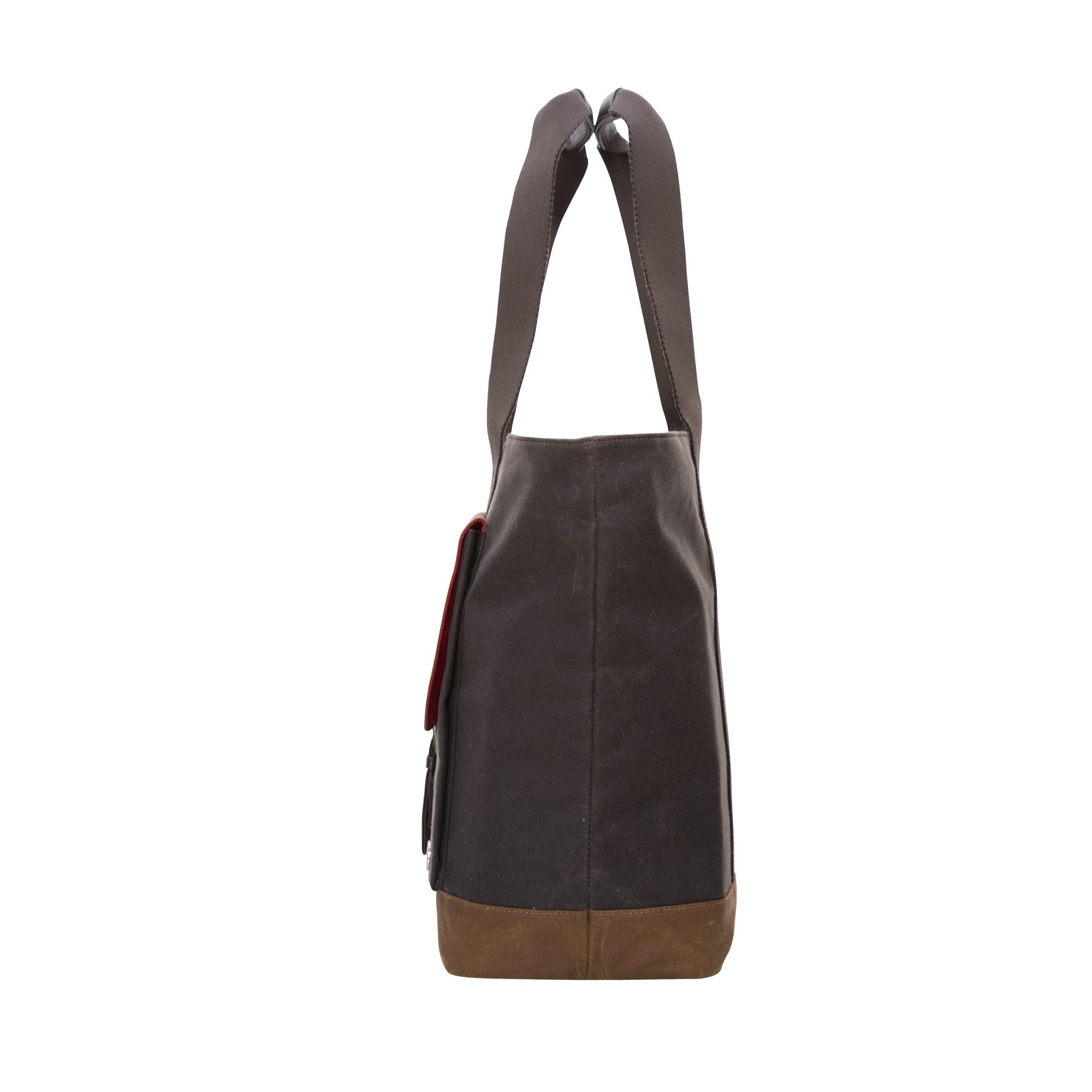 Waxed Montague Tote Bag, Alternate, color, Dark Brown
