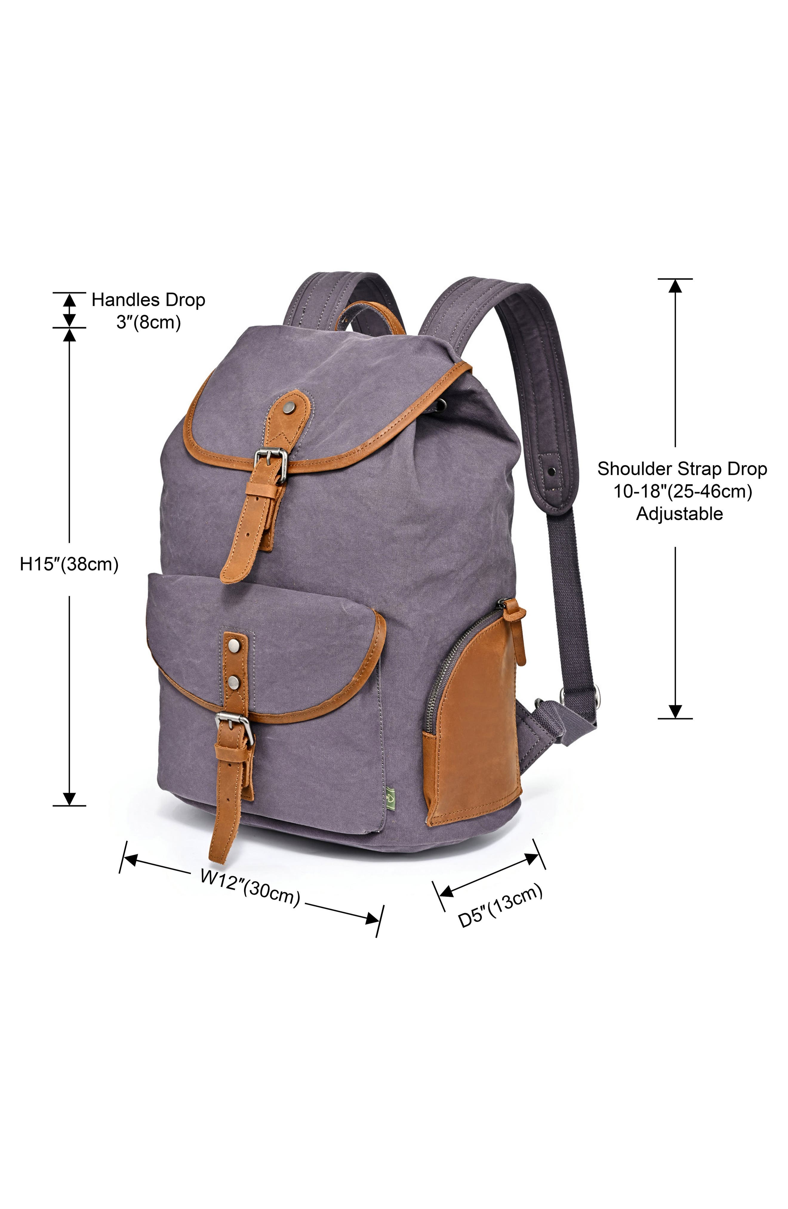 Milo Canvas Backpack, Alternate, color, GREY