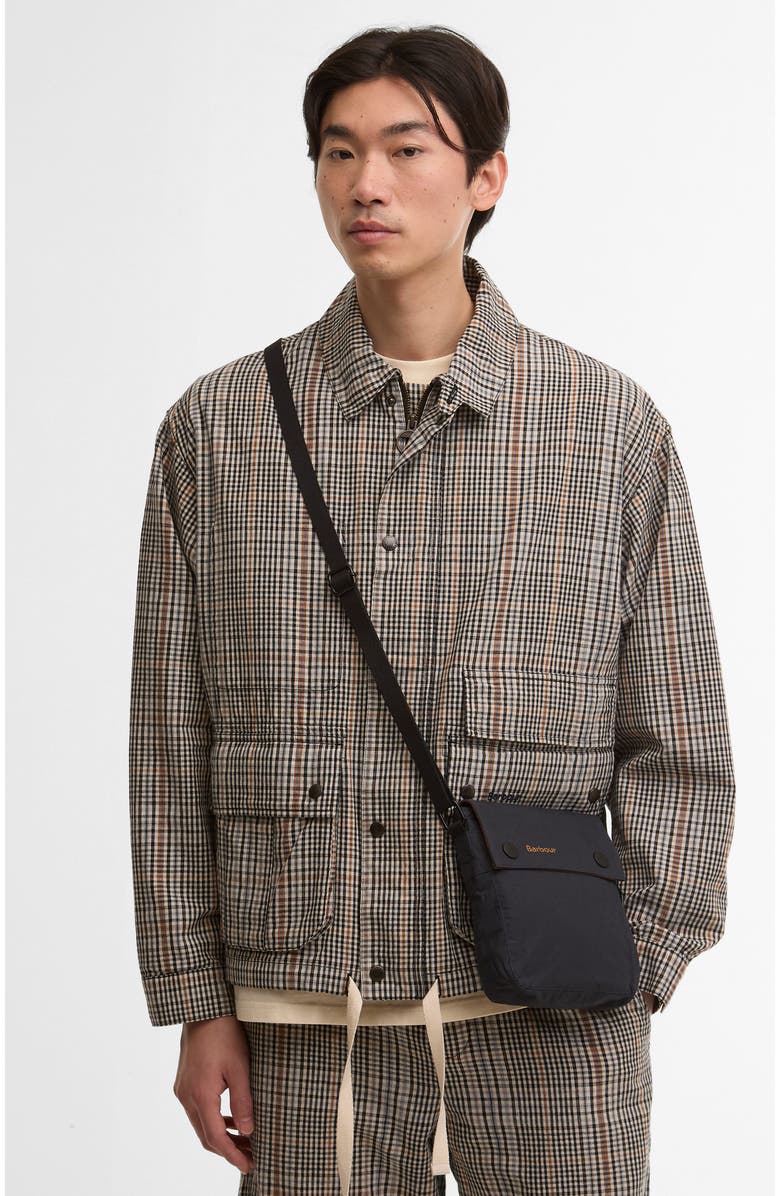 Barbour Transport Tartan Crossbody Bag, Alternate, color, Navy