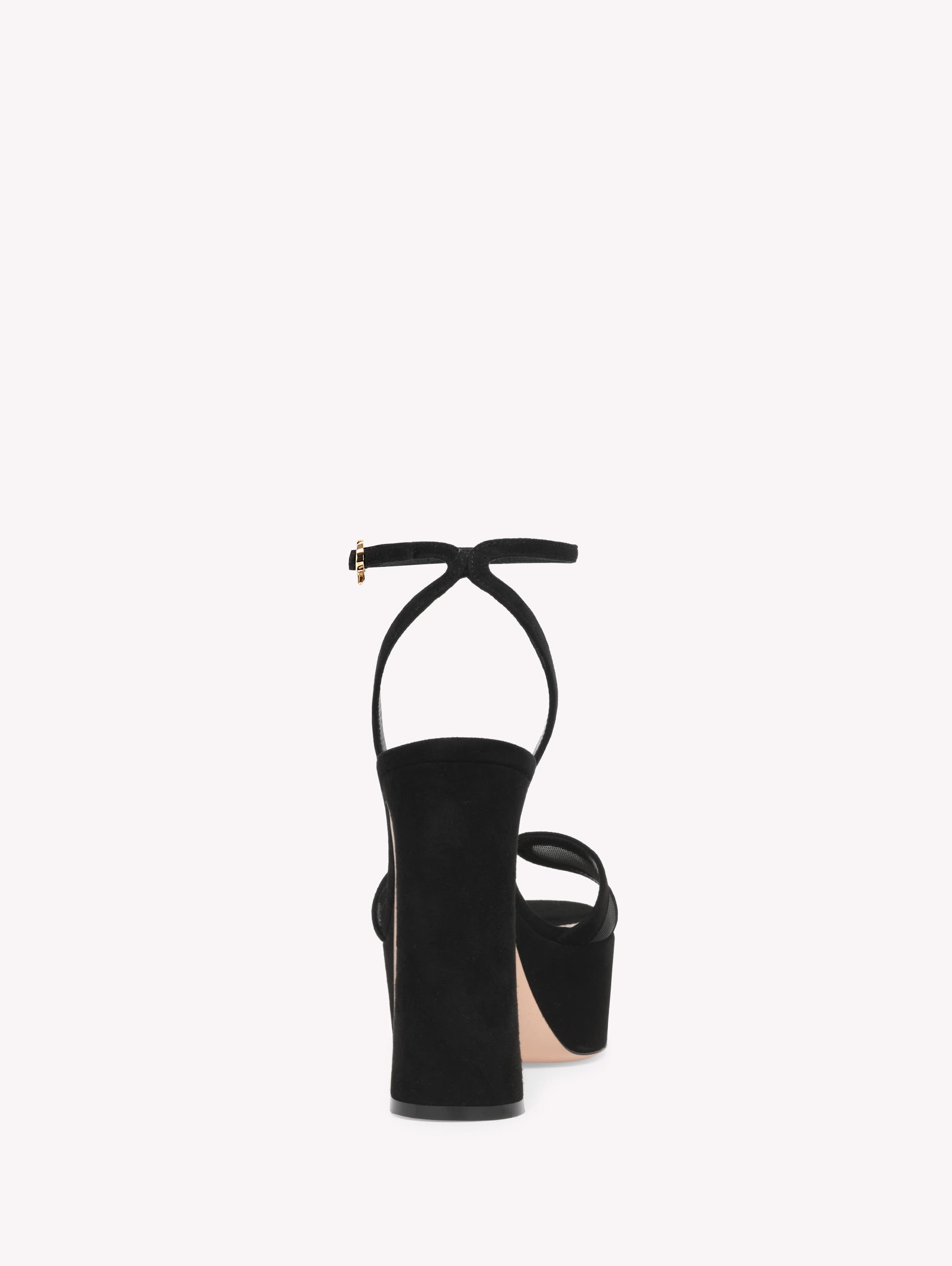 Gianvito Rossi Suede Platform, Alternate, color, Black Suede
