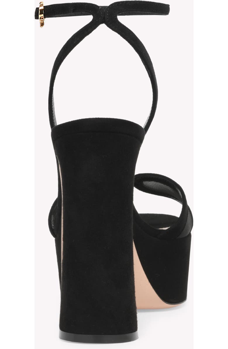 Gianvito Rossi Suede Platform, Alternate, color, Black Suede