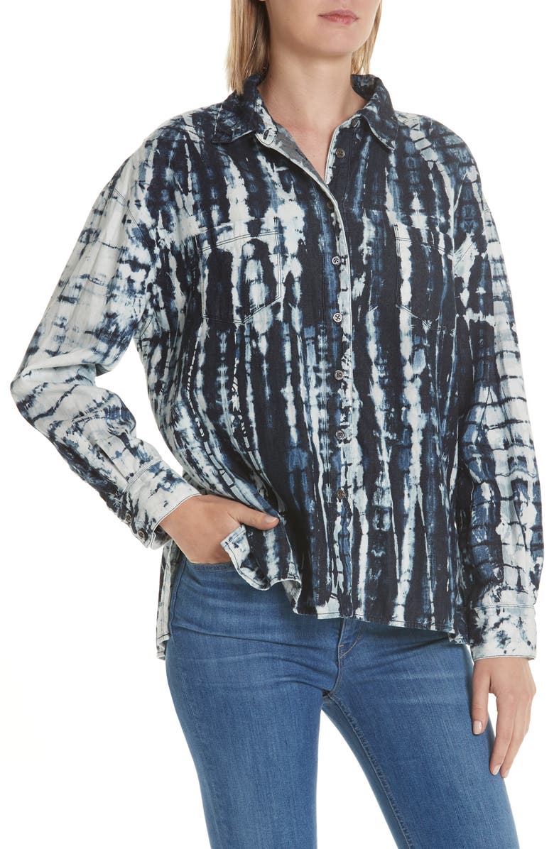 3x1 NYC Drew Tie Dye Oversize Shirt, Alternate, color, 