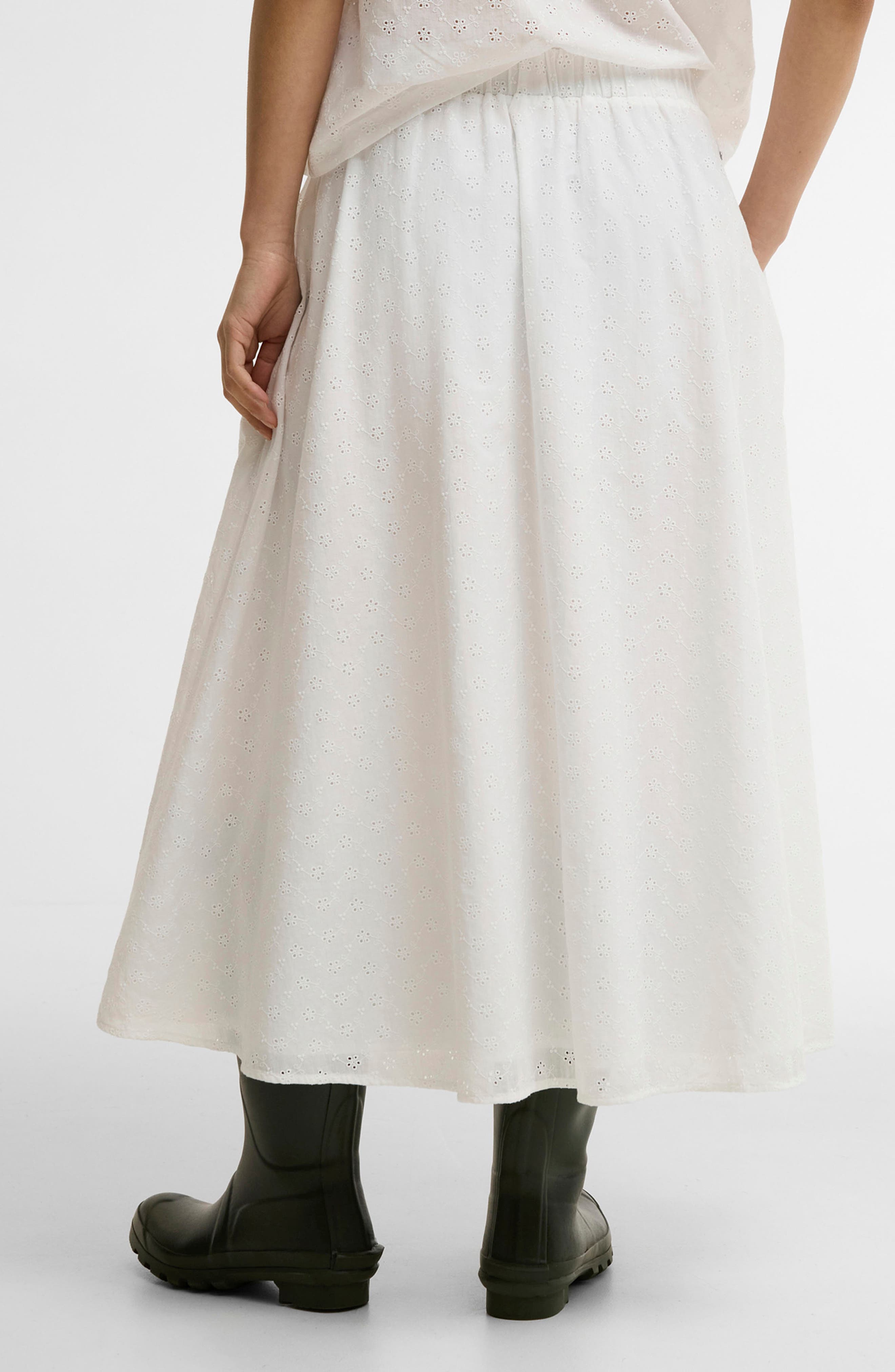Melody Cotton Blend Eyelet Skirt - image 2