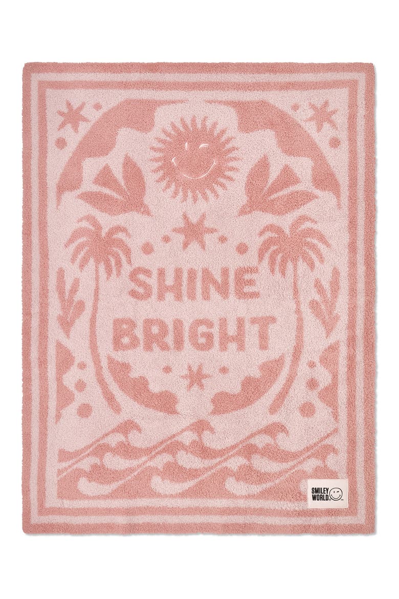 x Smileyworld CozyChic® Stroller Blanket, Alternate, color, DUSTY CORAL MULTI