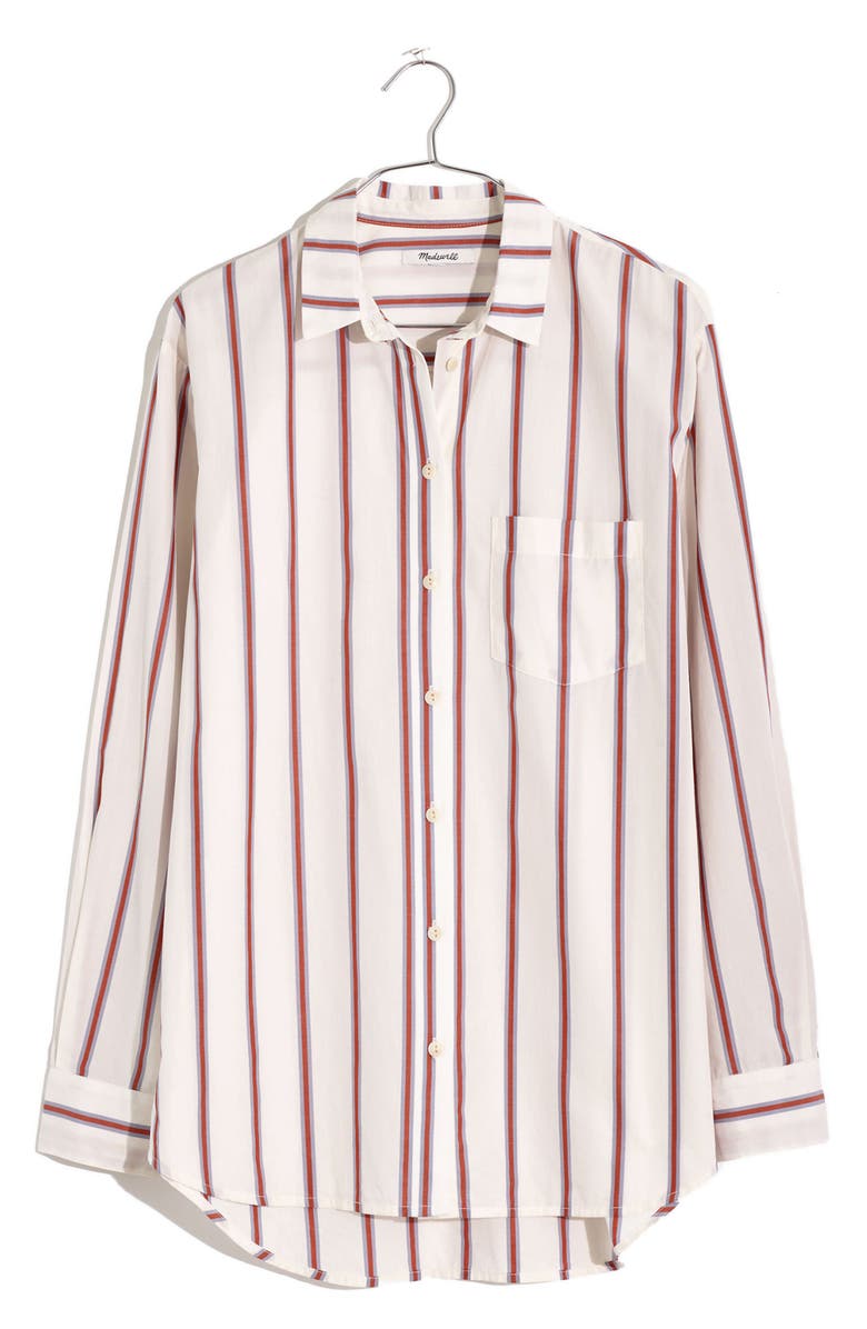 Madewell Odessa Stripe Oversize Ex-Boyfriend Shirt, Alternate, color, 