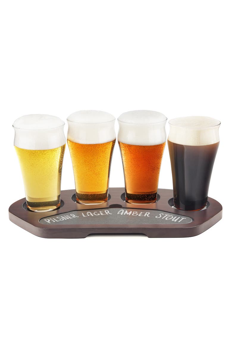 FINAL TOUCH Craft Beer Flight Set, Main, color, Clear