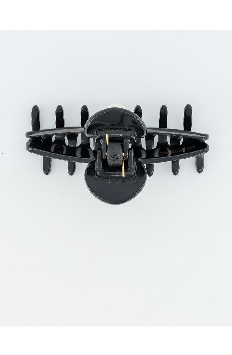 Alexandre de Paris Blanche Pearl Acetate Hair Claw Clip, Alternate, color, Black