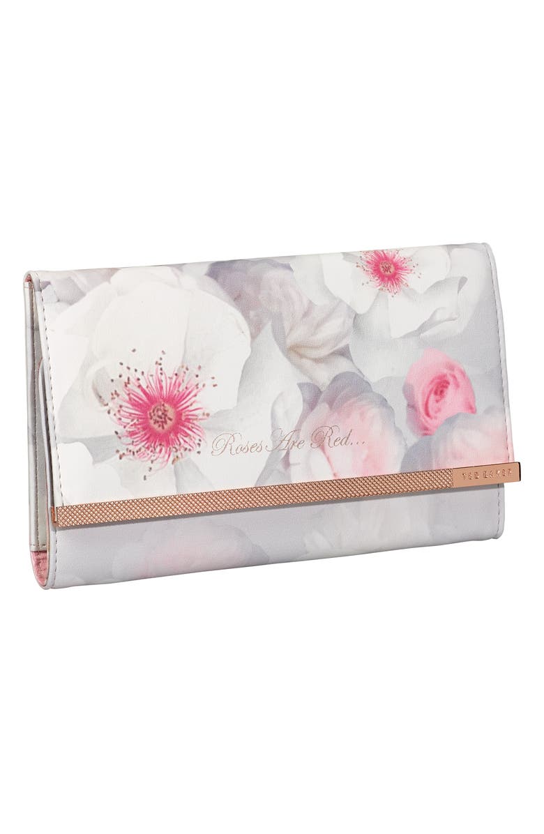 Ted Baker London Faux Leather Jewelry Roll, Main, color,