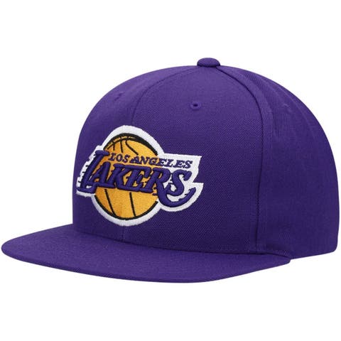 Men's Mitchell & Ness Purple Los Angeles Lakers Team Ground Snapback Hat