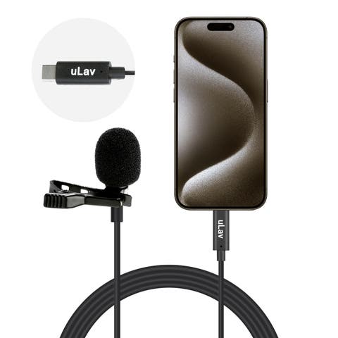 uLav-L Digital Lavalier Omnidirectional Clip on Microphone with USB-C Connector
