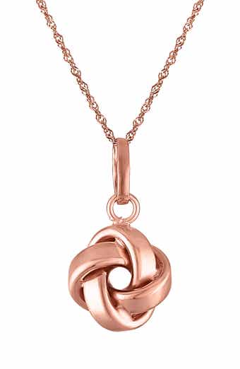FZN 14K Gold Knot Pendant Necklace