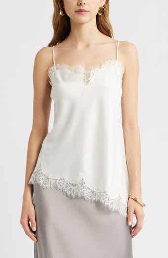 Lace Trim Satin Camisole