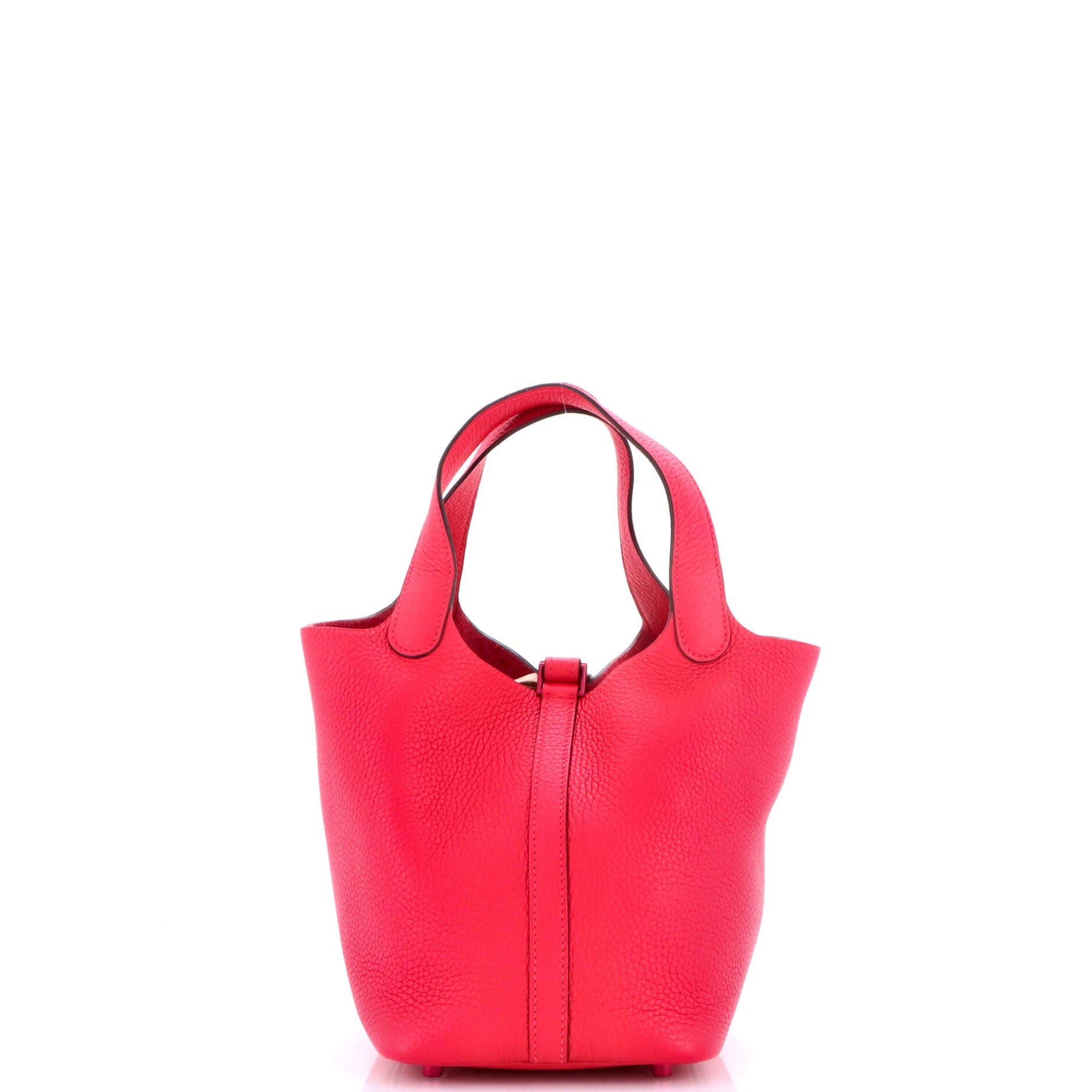 Pre-Owned Hermes Monochrome Picotin Lock Bag Clemence PM, Alternate, color, Rose Mexico