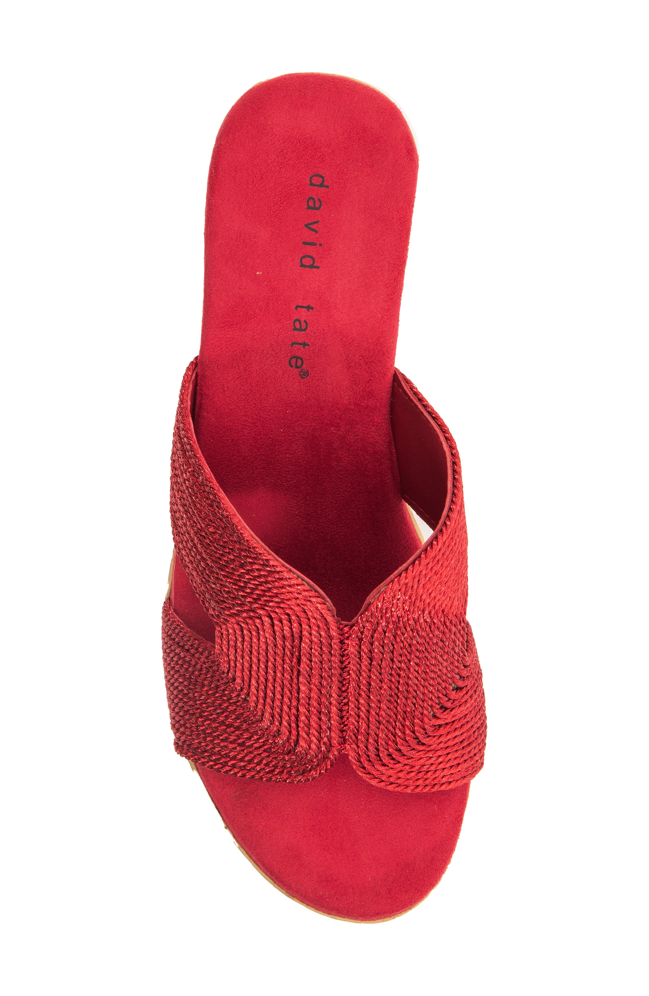 Vibe Wedge Slide Sandal, Alternate, color, RED