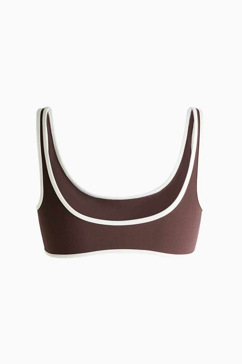 Sports Bikini Top, Alternate, color, Coffee