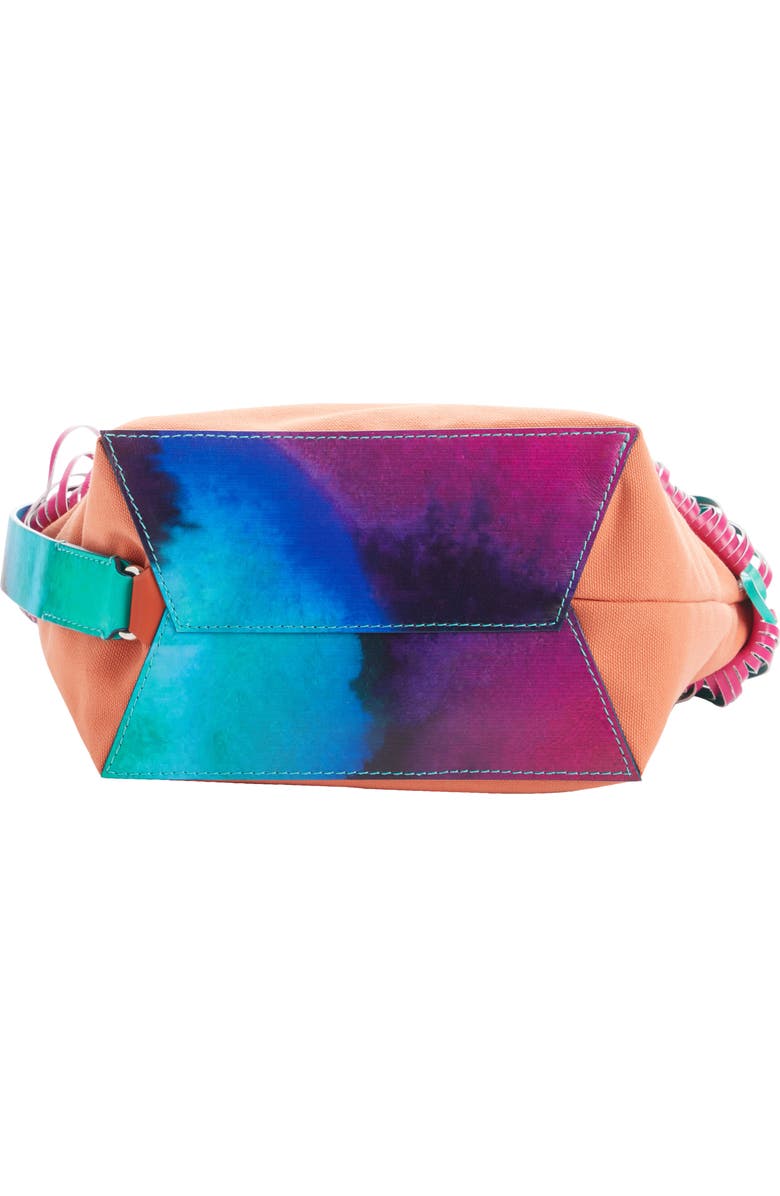 Dries Van Noten Tie Dye Fringe Shoulder Bag, Alternate, color,