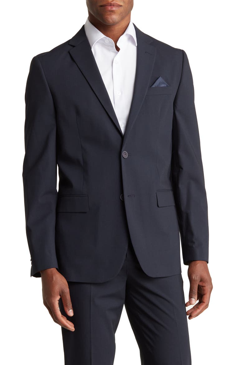 Slim Fit Super Stretch Suit Jacket, Main, color, NAVY