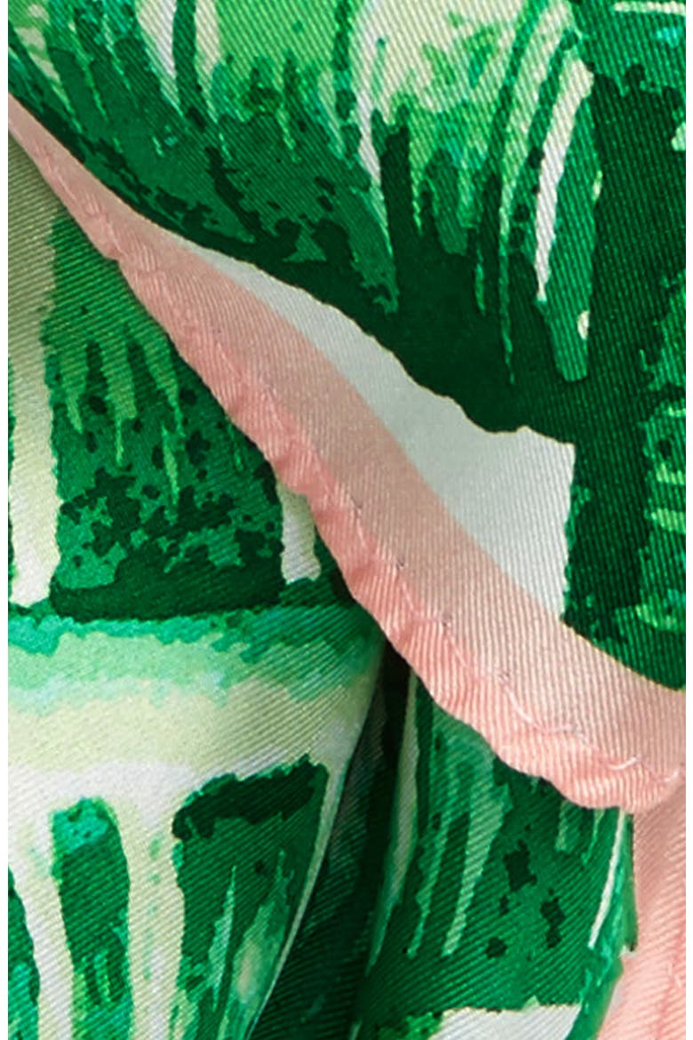 Palm Silk Scarf, Alternate, color, LEAF GREEN