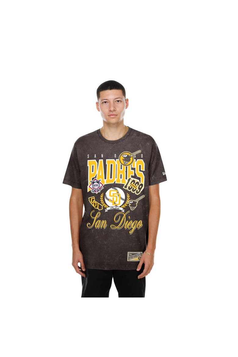 Men's New Era  Brown San Diego Padres Mineral Wash T-Shirt, Main, color, Brown
