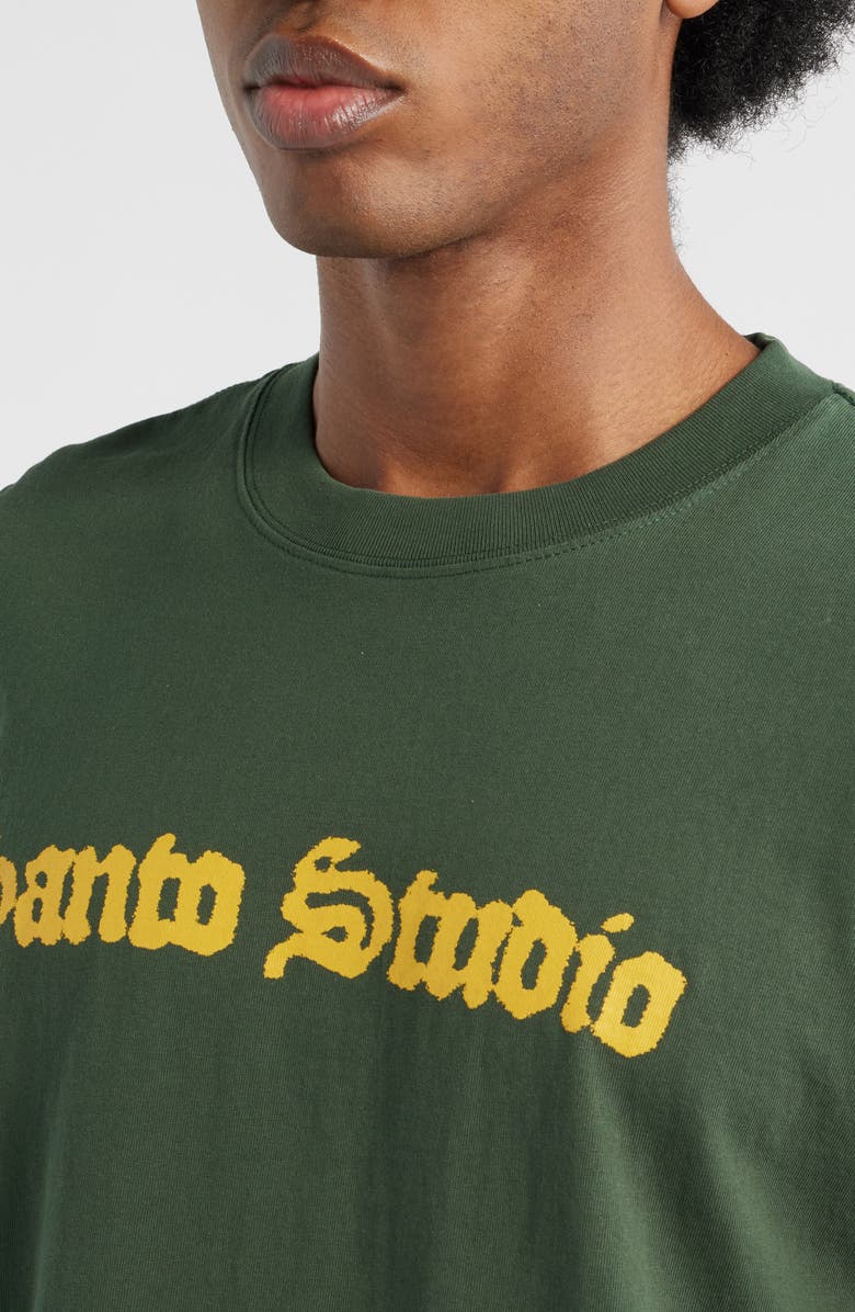 SANTO STUDIO Old English Cotton Graphic T-Shirt, Alternate, color, Green