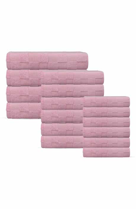 DePera Waffle Terry 16-Piece Turkish Cotton Towel Set