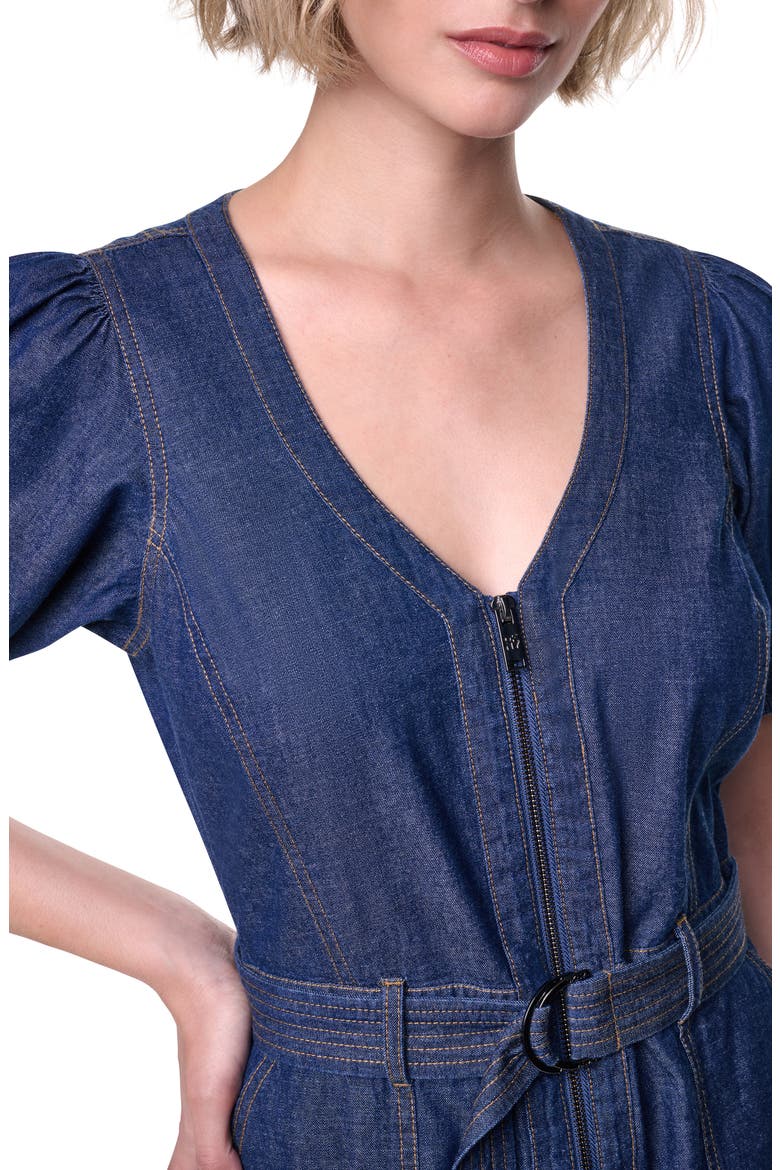Crosby Belted Puff Sleeve Denim Dress, Alternate, color, CROSBY WASH