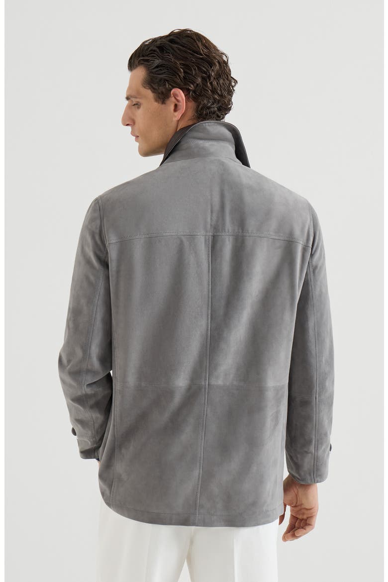 Suede outerwear, Alternate, color, Medium Grey