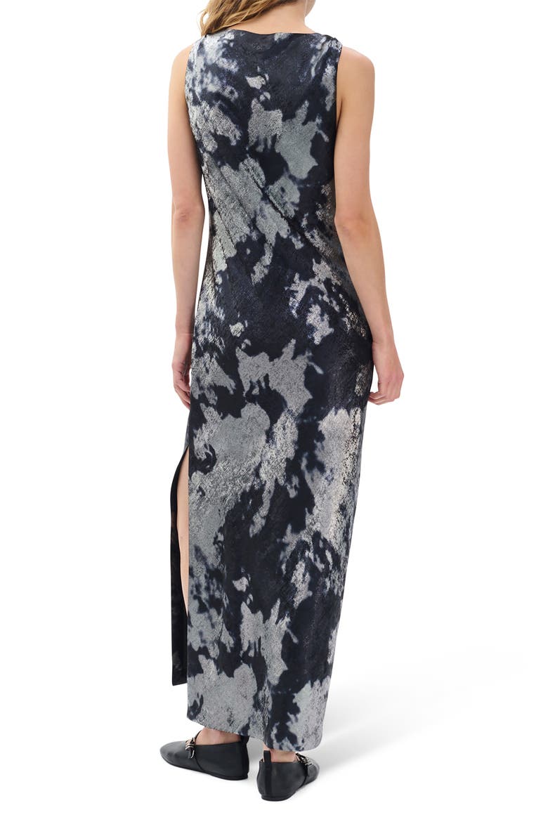 Margaret Metallic Sleeveless Maxi Dress, Alternate, color, SLVMT