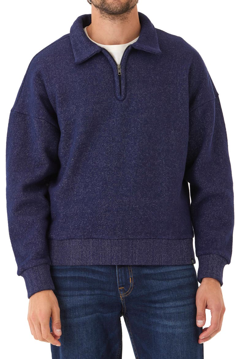 Gabe Oversize Fleece Quarter Zip Pullover, Main, color, STARGAZER