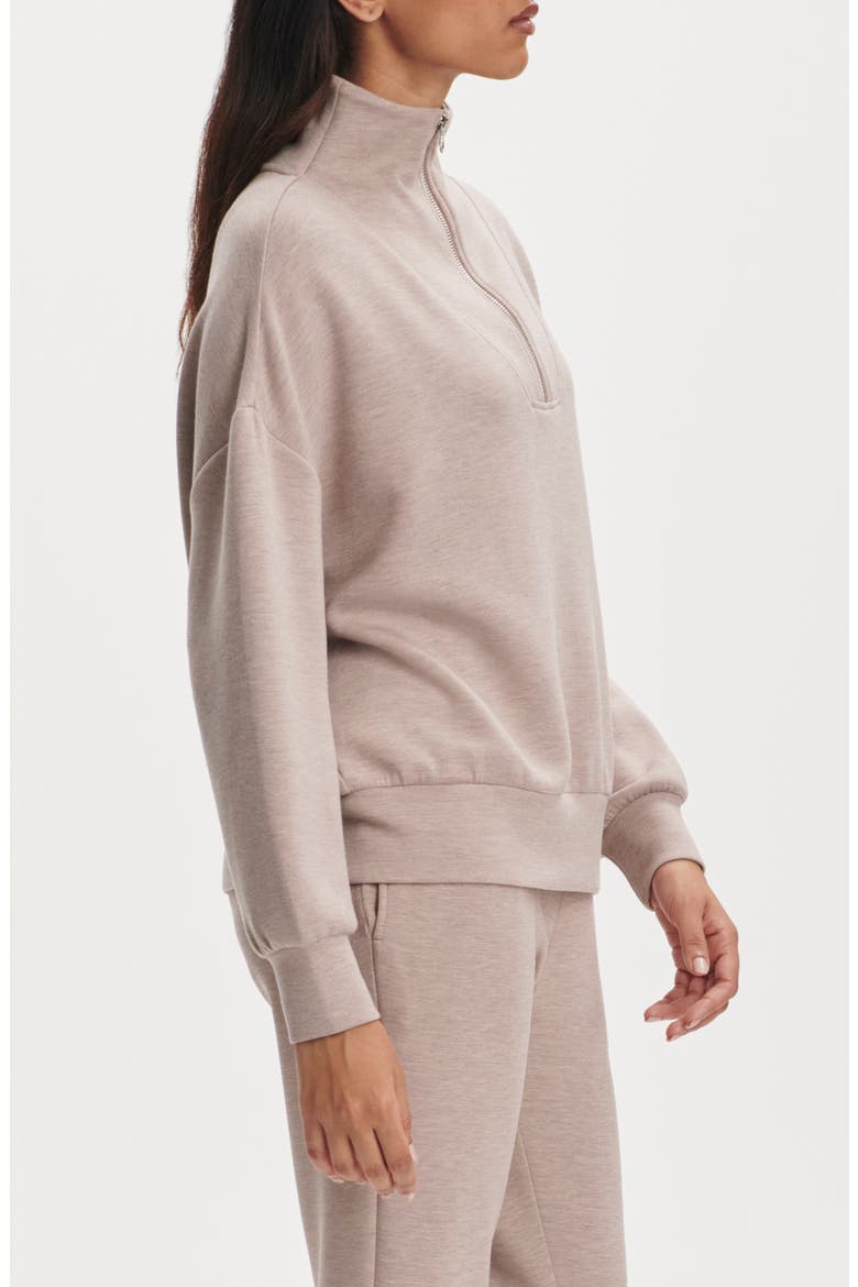 Hawley Half-Zip Sweatshirt, Alternate, color, TAUPE MARL