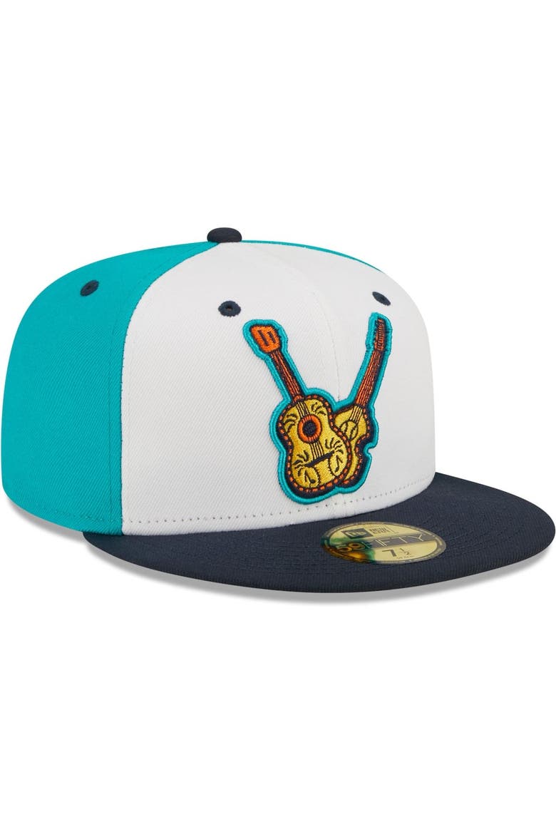 Men's New Era White/Black Vihuelas de Nashville Copa De La Diversion 59FIFTY Fitted Hat, Alternate, color, White
