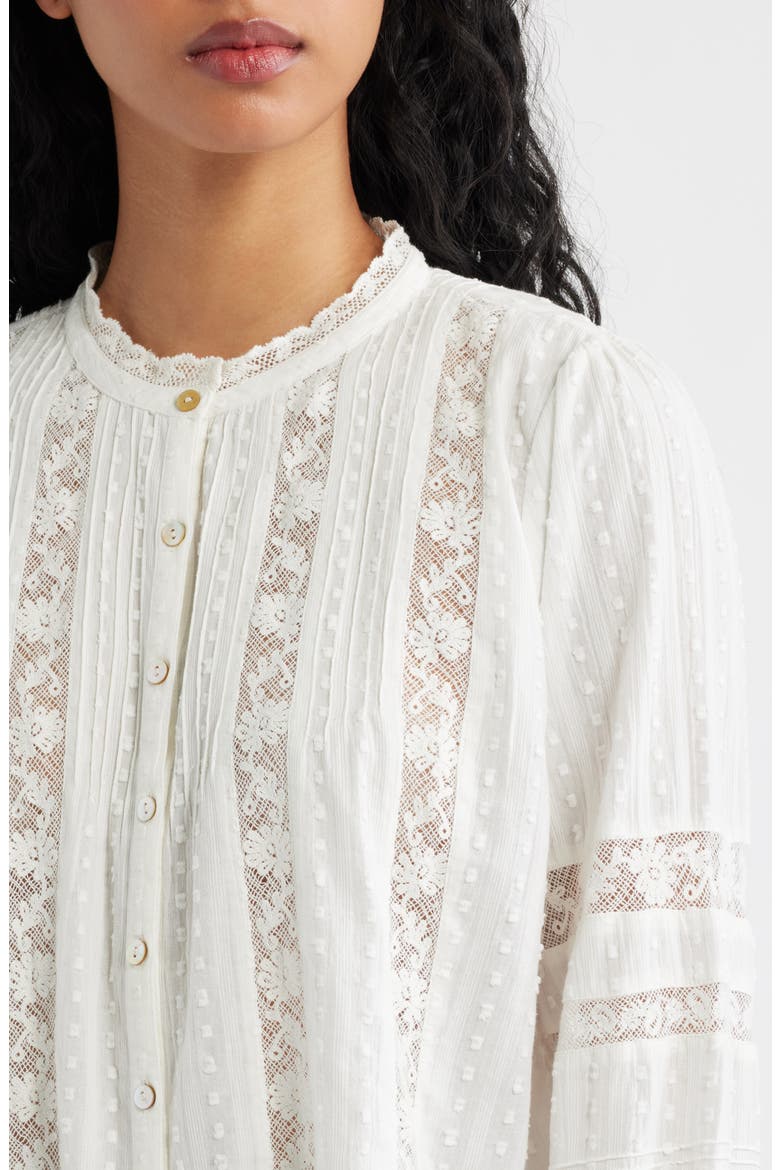Lal Lace Cotton Top, Alternate, color, WHITE