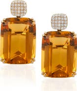 GOSHWARA Gossip Cushion Cut Drop Earrings