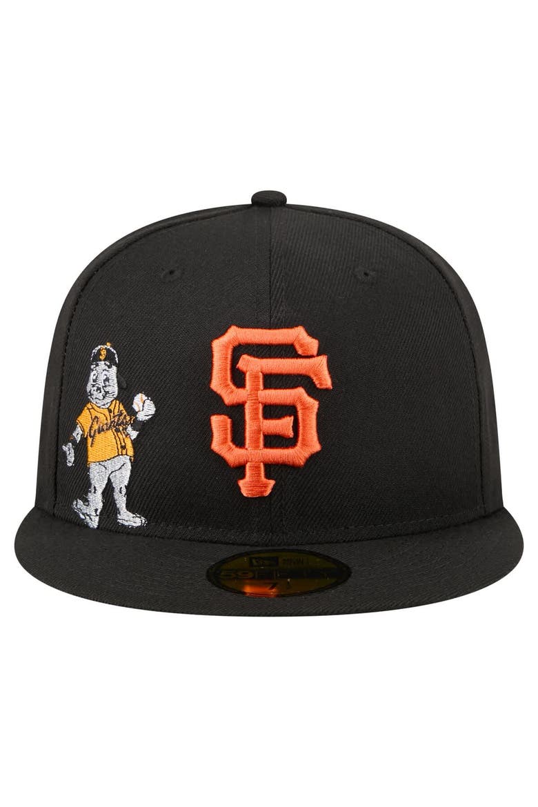 Men's New Era Black San Francisco Giants Run Mascot 59FIFTY Fitted Hat, Alternate, color, Black