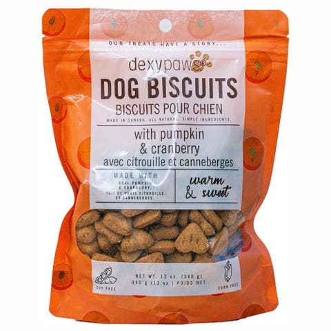 Pumpkin & Cranberry Dog Biscuits 12oz