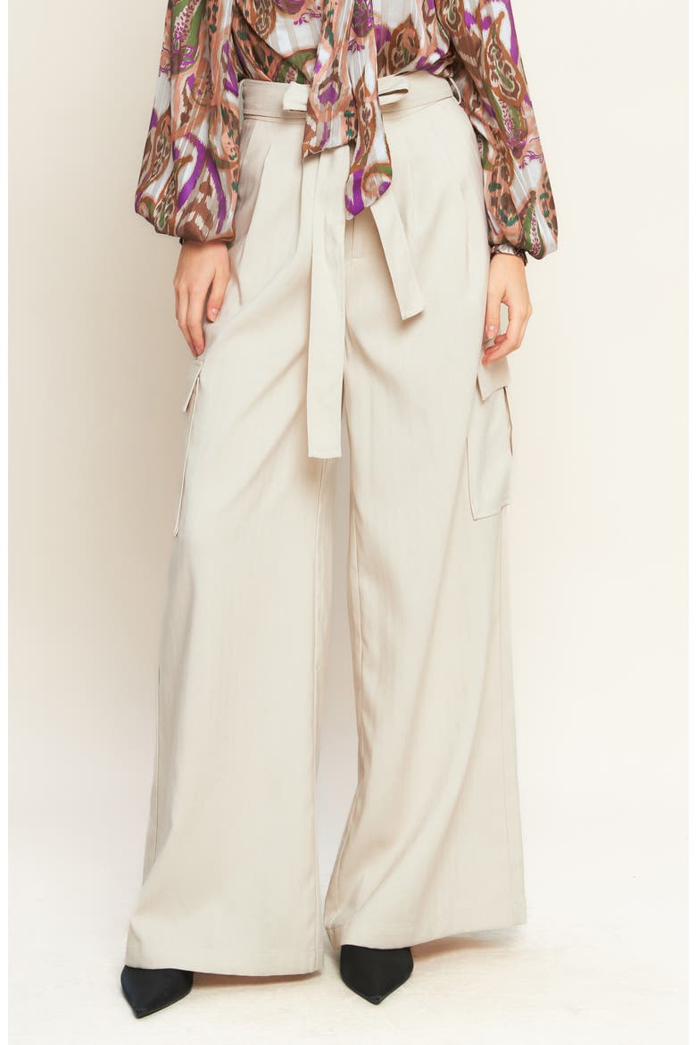 Wide Leg Woven Cargo Pants, Main, color, KHAKI