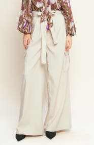 FLYING TOMATO Wide Leg Woven Cargo Pants