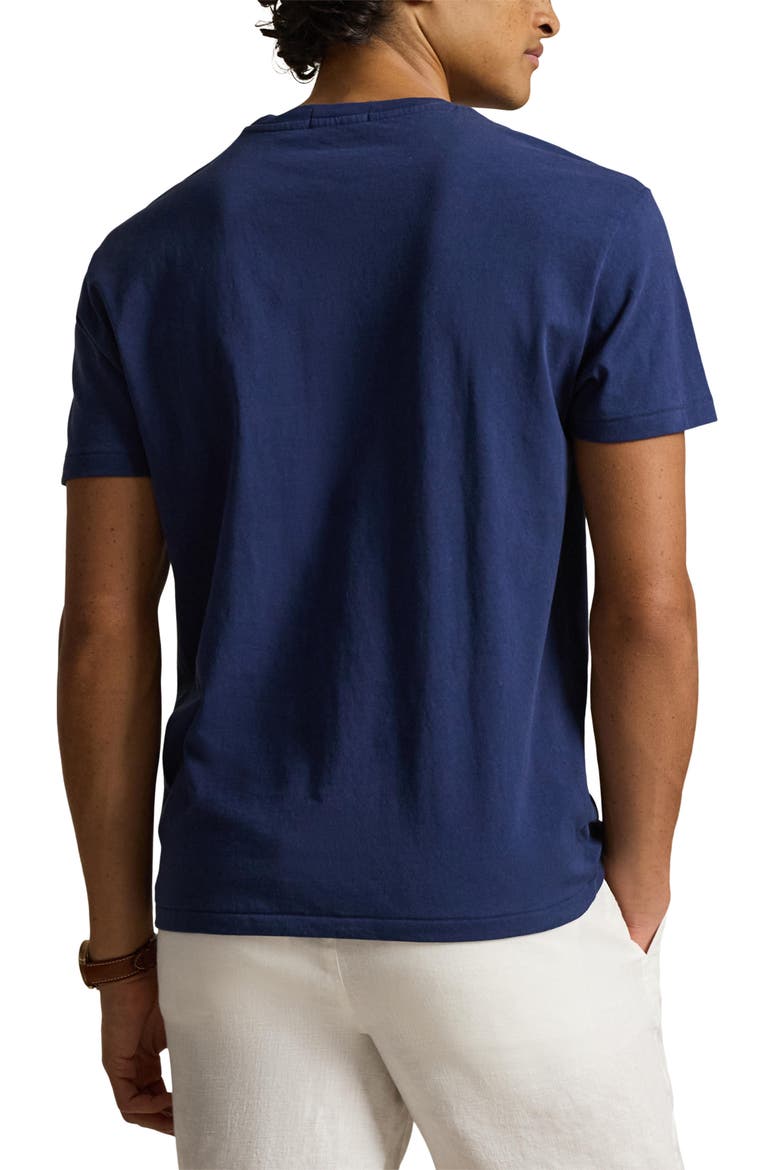Classic Fit Polo Team Cotton Graphic T-Shirt, Alternate, color, DARK COBALT