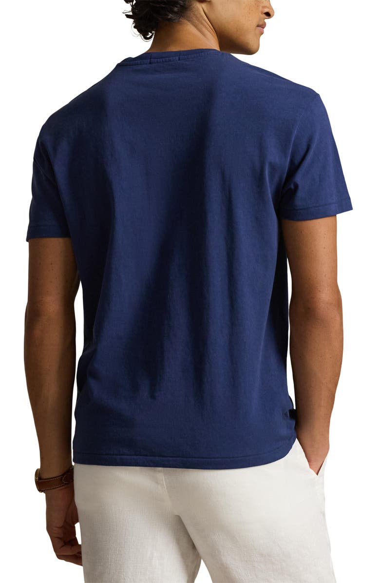 Polo Ralph Lauren Classic Fit Polo Team Cotton Graphic T-Shirt, Alternate, color, Dark Cobalt