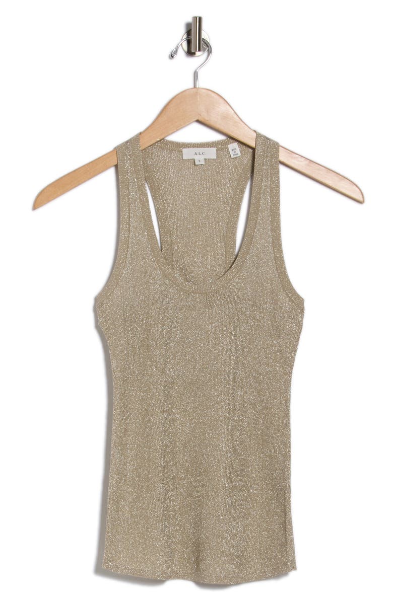 A.L.C. Iris Metallic Knit Tank Top, Alternate, color,