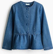 H&M Collarless Peplum Jacket