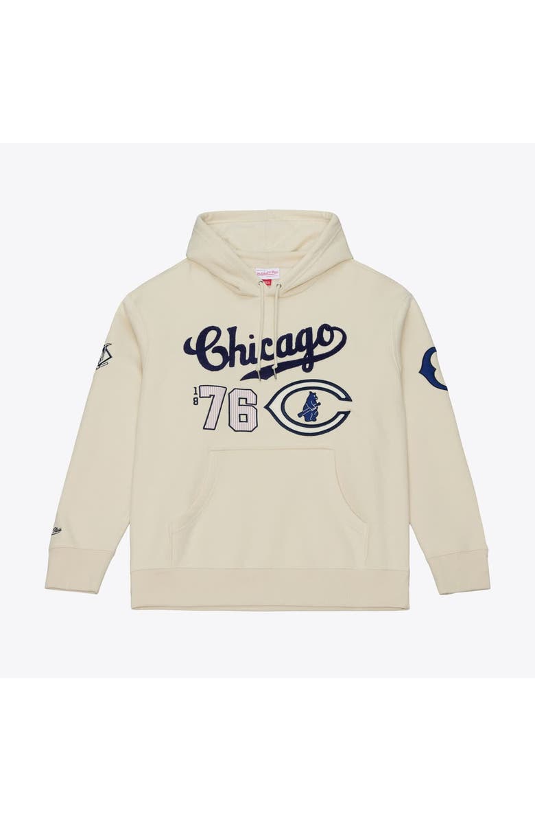 Mitchell & Ness Men's Mitchell & Ness Cream Chicago Cubs Yacht Rock Fleece Hoodie, Main, color, Cream