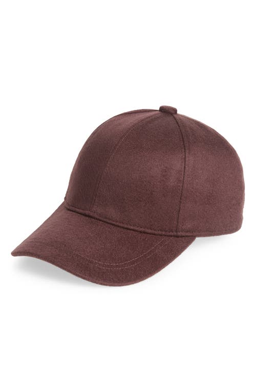 Vince Cashmere Baseball Cap In Burgundy