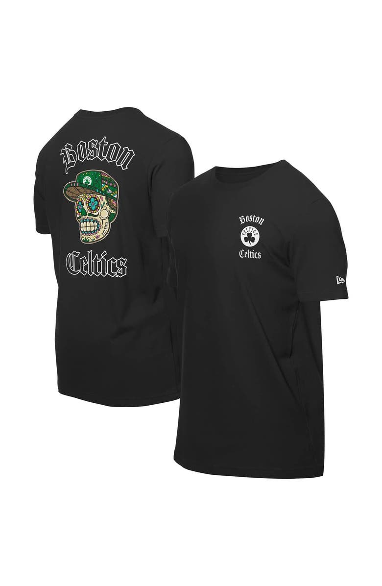 New Era Men's New Era Black Boston Celtics Sugar Skulls T-Shirt, Alternate, color, Black