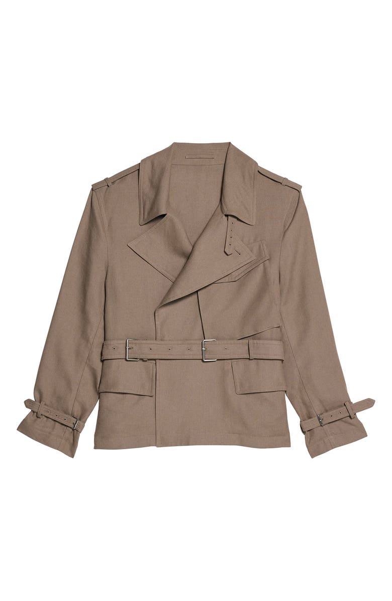 Helmut Lang CR Rider Arch Belted Trench Jacket, Alternate, color, Driftwood