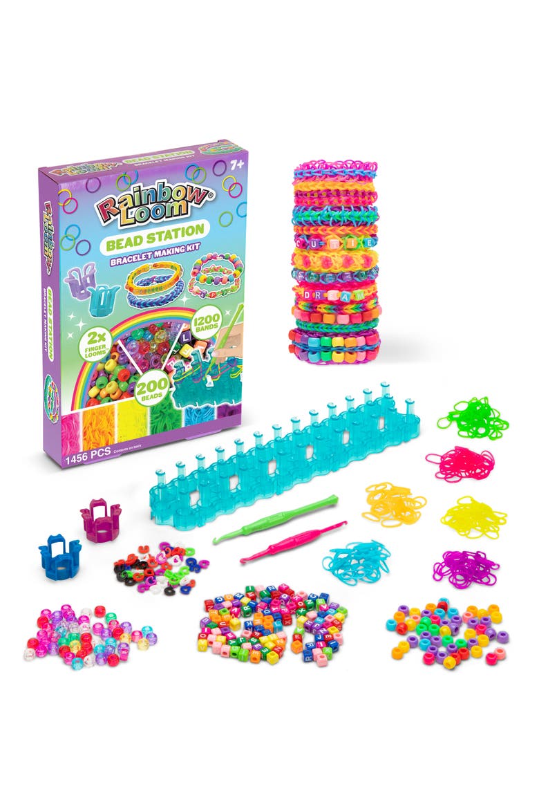 Bead Station 1200 Bands, 200 Beads, Loom Kit, Kids 7+, Main, color, Multicolored