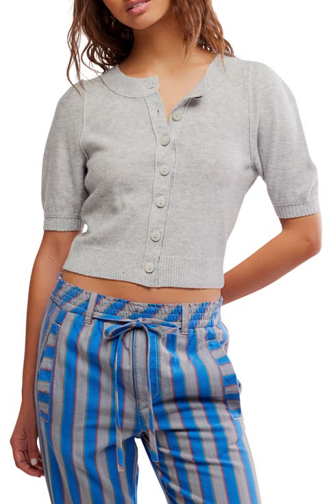 Isla Elbow Sleeve Wool & Cashmere Blend Cardigan