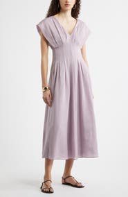 Nordstrom Pleat Waist A-Line Dress