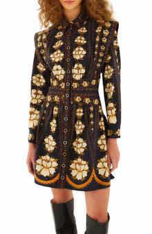 FARM Rio Floral Long Sleeve Cotton Dress