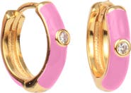Color Shout Mini Enamel Huggie Hoops